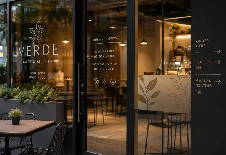 Folieskilte til vinduer og glaspartier