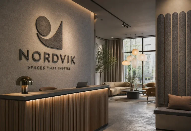 Akustikskilt i filt til kontor og klinik